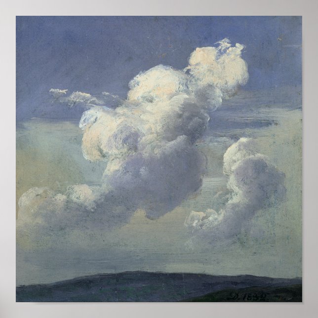 Cloud-Studie, 1832 Poster (Vorne)