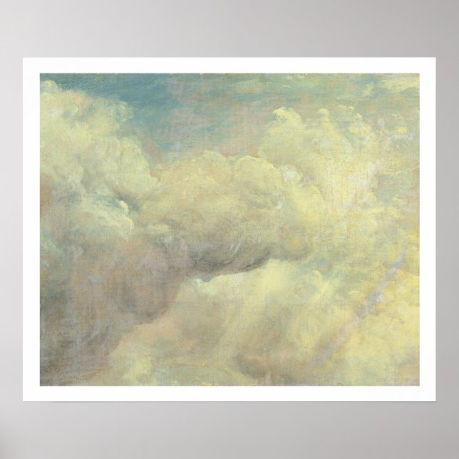 Cloud-Studie, c.1821 (Öl auf Leinwand) Poster (Vorne)