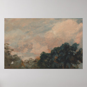 Cloud-Studie mit Bäumen - John Constable Poster