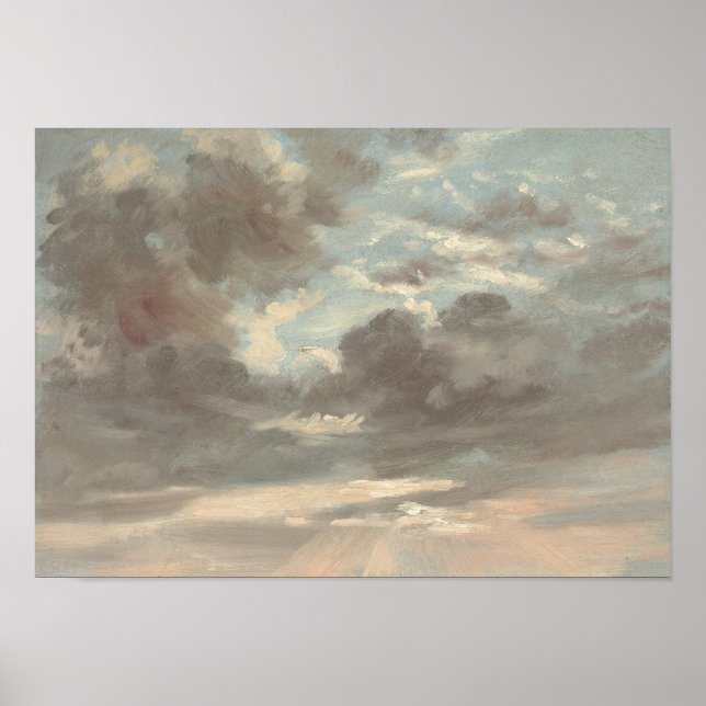 Cloud-Studie: Sturmy Sunset - Constable Poster (Vorne)