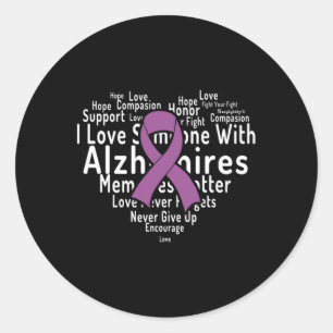 Cloud Support Alzheimerheimer Heimers Bewusstsein Runder Aufkleber