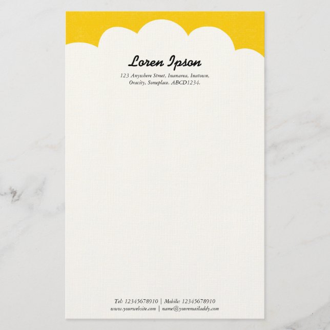 Cloud Top - Amber Briefpapier (Vorderseite)