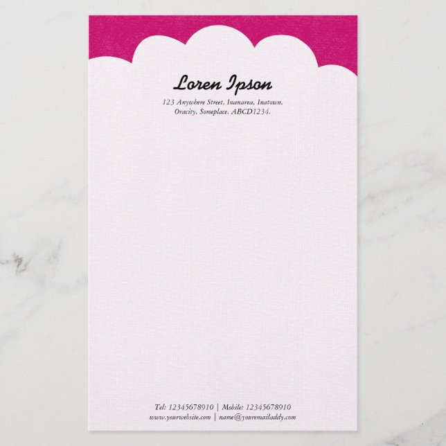 Cloud Top - Deep Crimson Briefpapier (Vorderseite)