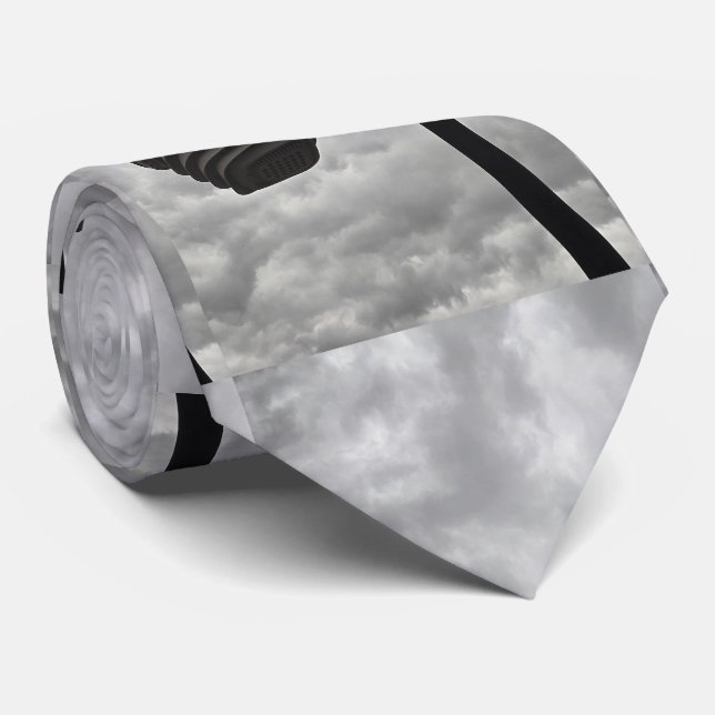 Cloud Weather Station Necktie Krawatte (Gerollt)