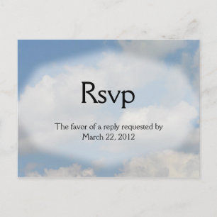 Cloud Wedding RSVP Einladungspostkarte