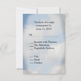 Cloud Wedding RSVP Karte