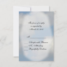 Cloud Wedding RSVP Karte