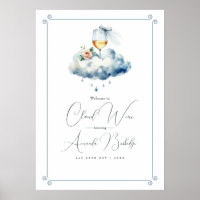 Cloud Wine Brautparty Willkommen