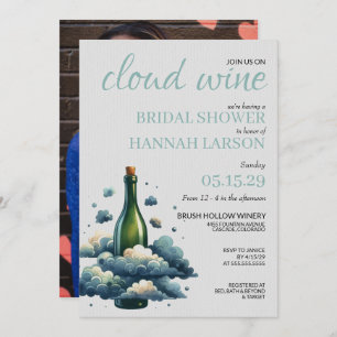 Cloud Wine Bridal Dusche Einladung