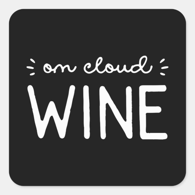 Cloud Wine Quadratischer Aufkleber (Vorderseite)