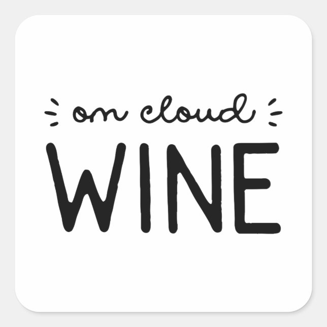 Cloud Wine Quadratischer Aufkleber (Vorderseite)