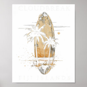 Cloudbreak Fidschi-Inseln Surf Vintage-Surfen Surf Poster