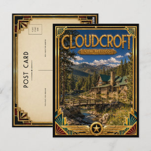 Cloudcroft New Mexico Vintage Art Deco Golden Age Postkarte
