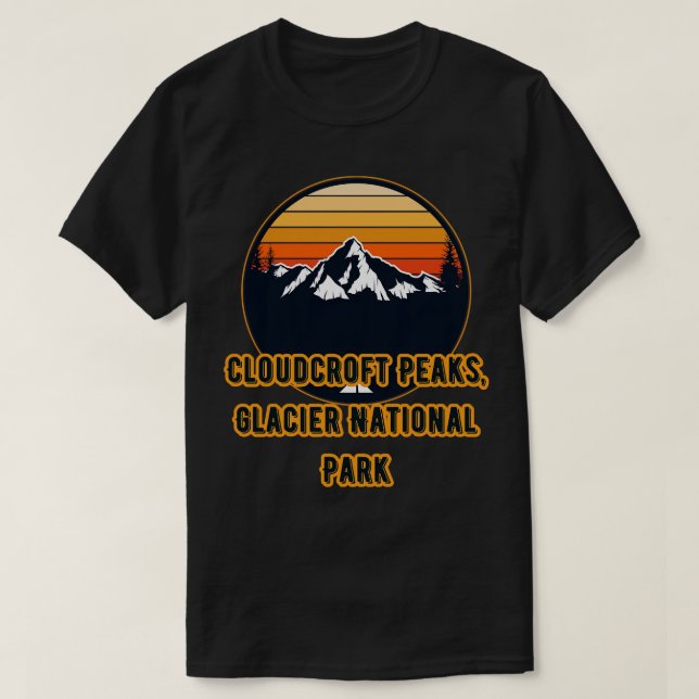 Cloudcroft Peaks Glacier National Park T-Shirt (Design vorne)