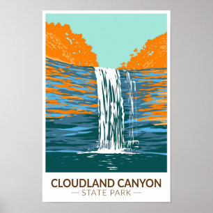 Cloudland Canyon Staat Park Georgia Vintag Poster