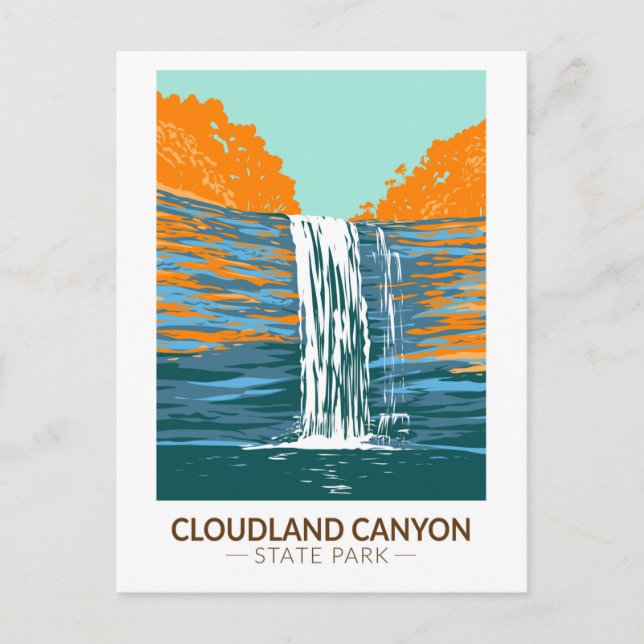 Cloudland Canyon Staat Park Georgia Vintag Postkarte (Vorderseite)