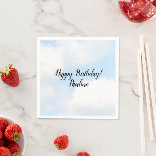 Clouds Alles Gute zum Geburtstag  Serviette (Beispiel)