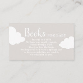 Clouds Baby Shower Books für Babykarte Begleitkarte