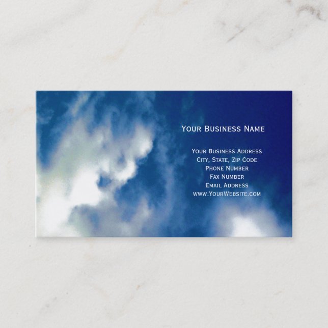 Clouds & Blue Sky Business Cards Visitenkarte (Vorderseite)