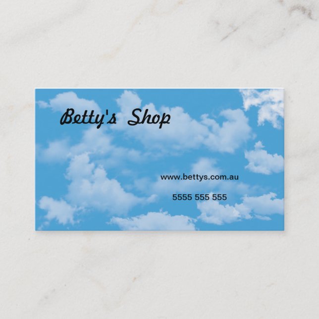 Clouds Business Card Visitenkarte (Vorderseite)