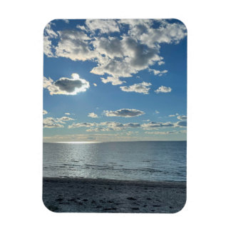 Clouds Cloudy Blue Sky Empty Beach  Magnet
