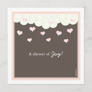 Clouds & Hearts Babydusche zur Einladung von Mädch