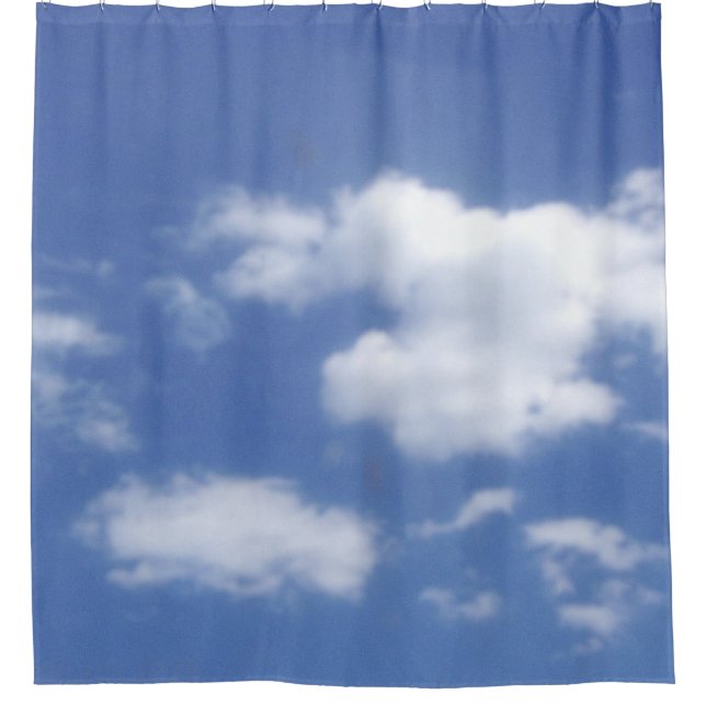 clouds in blue sky shower curtain duschvorhang (Vorderseite)