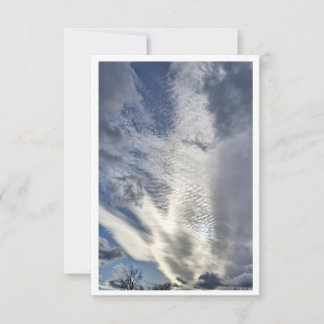 Clouds in January sky - Ducks vision Note Card Mitteilungskarte