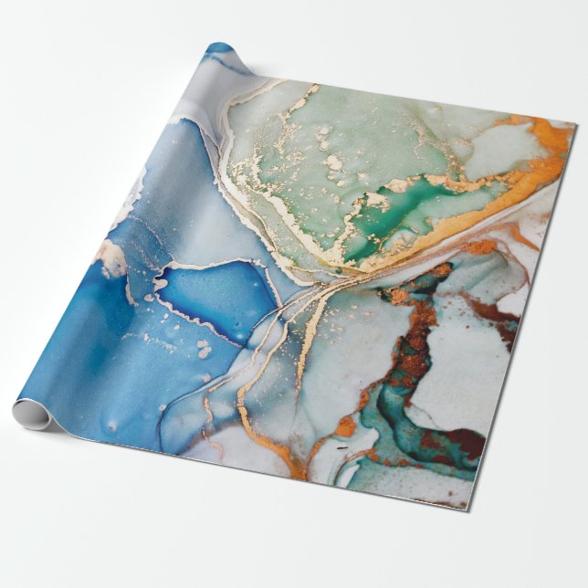 Clouds Macro. Himmelsfarbe und Weiße Farbsteine. T Geschenkpapier (Ungerollt)