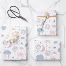 Clouds Moon Starry Sky Baby Dusche Geburtstag