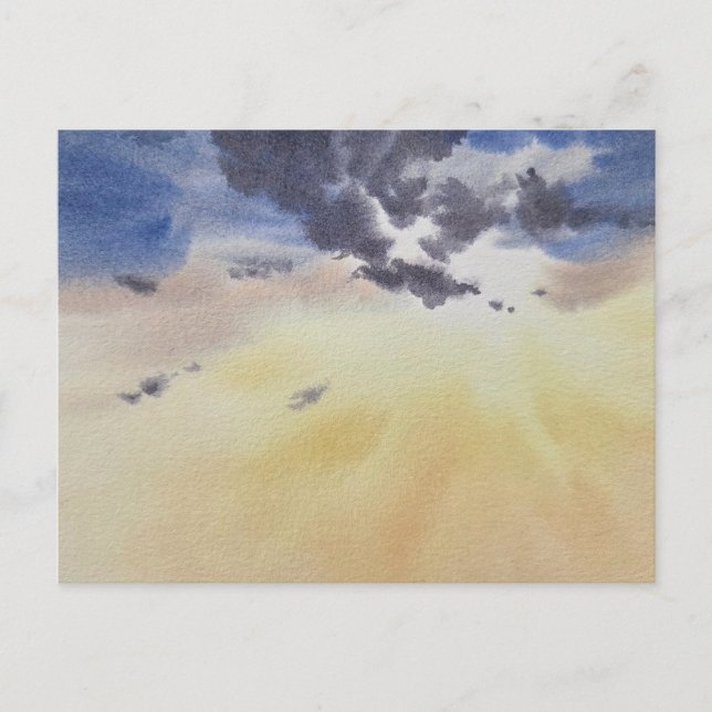 Clouds painting in watercolor  postkarte (Vorderseite)