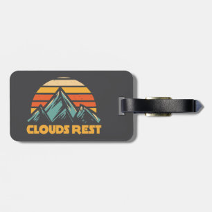 Clouds Rest Mountain Yosemite Retro Türkis Gepäckanhänger