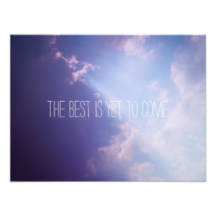 Clouds Sky Inspirational Zitat Benutzerdefinierter Fotodruck