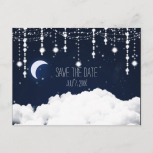 Clouds Starry Sky Celestial Save the Date Postcard Ankündigungspostkarte