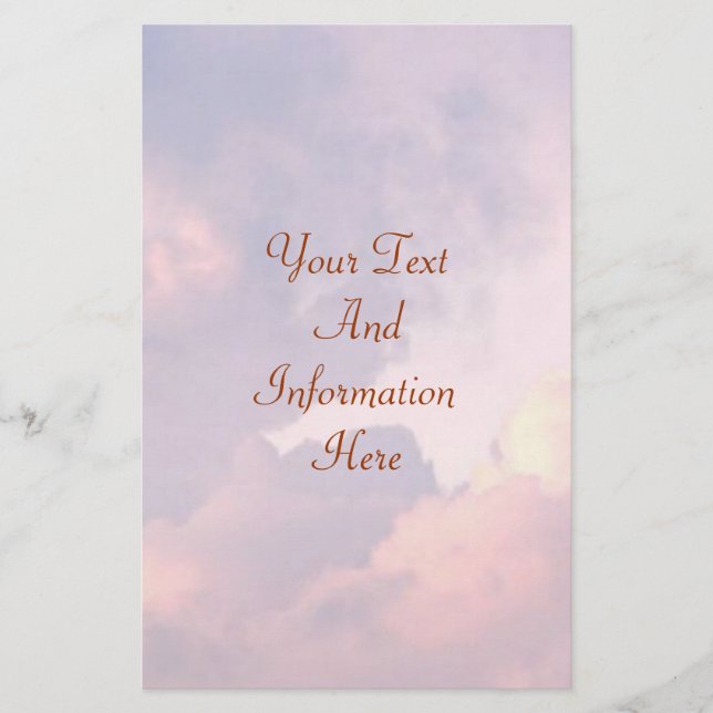 Clouds Stationery Briefpapier (Vorderseite)