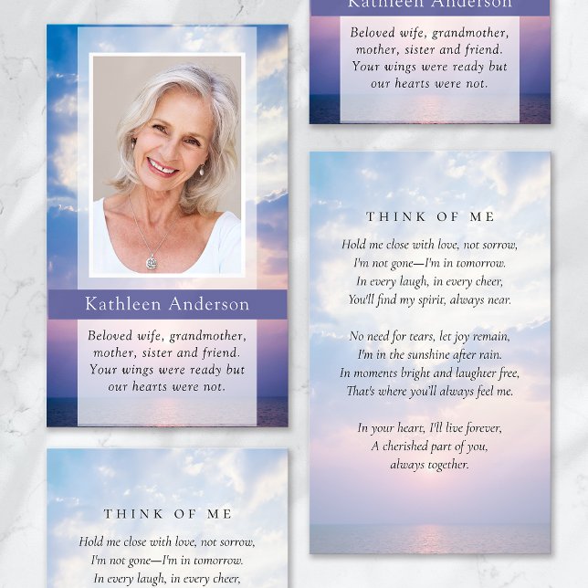 Clouds Sunset Memorial Card (Von Creator hochgeladen)