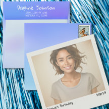 Cloudy Blue Gradient Personalisiert Envelope