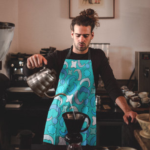 Cloudy Blue Moon Schürze