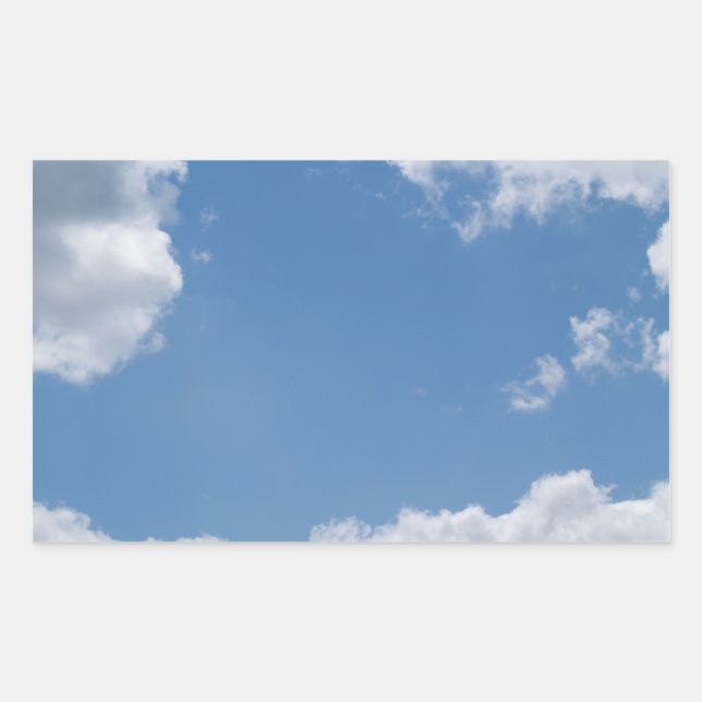 Cloudy Blue Sky Hintergrund Rectangle Aufkleber (Vorderseite)