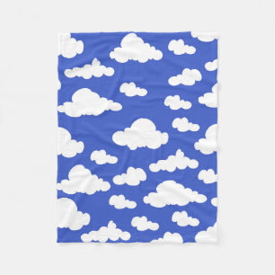 Cloudy Blue Sky White Clouds Dreamy Clouding Fleecedecke