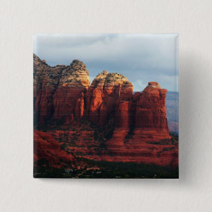 Cloudy Coffee Pot Rock in Sedona Arizona Button