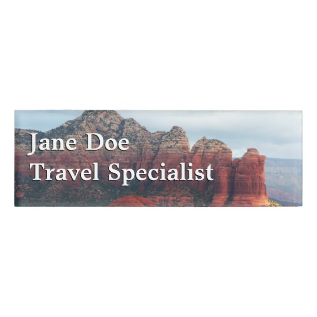 Cloudy Coffee Pot Rock in Sedona Arizona Namenschild (Vorderseite)