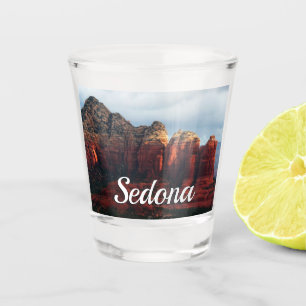 Cloudy Coffee Pot Rock in Sedona Arizona Schnapsglas