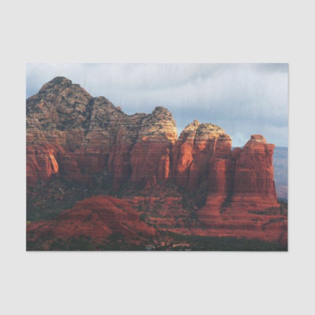 Cloudy Coffee Pot Rock in Sedona Arizona Seidenpapier (Vorderseite)