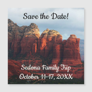 Cloudy Coffee Pot Rock in Sedona Save the Date Magnetkarte