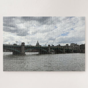 Cloudy Day Southwark Bridge Thames River London Ve Puzzle