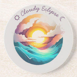 Cloudy Eclipse Sandstone Untersetzer