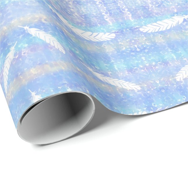 Cloudy Feathers Geschenkpapier (Rolleneckpunkt)