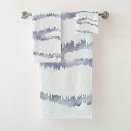 Cloudy Gray Zebra Eraser Scratch Art Badhandtuch Set