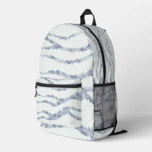 Cloudy Gray Zebra Eraser Scratch Art Bedruckter Rucksack